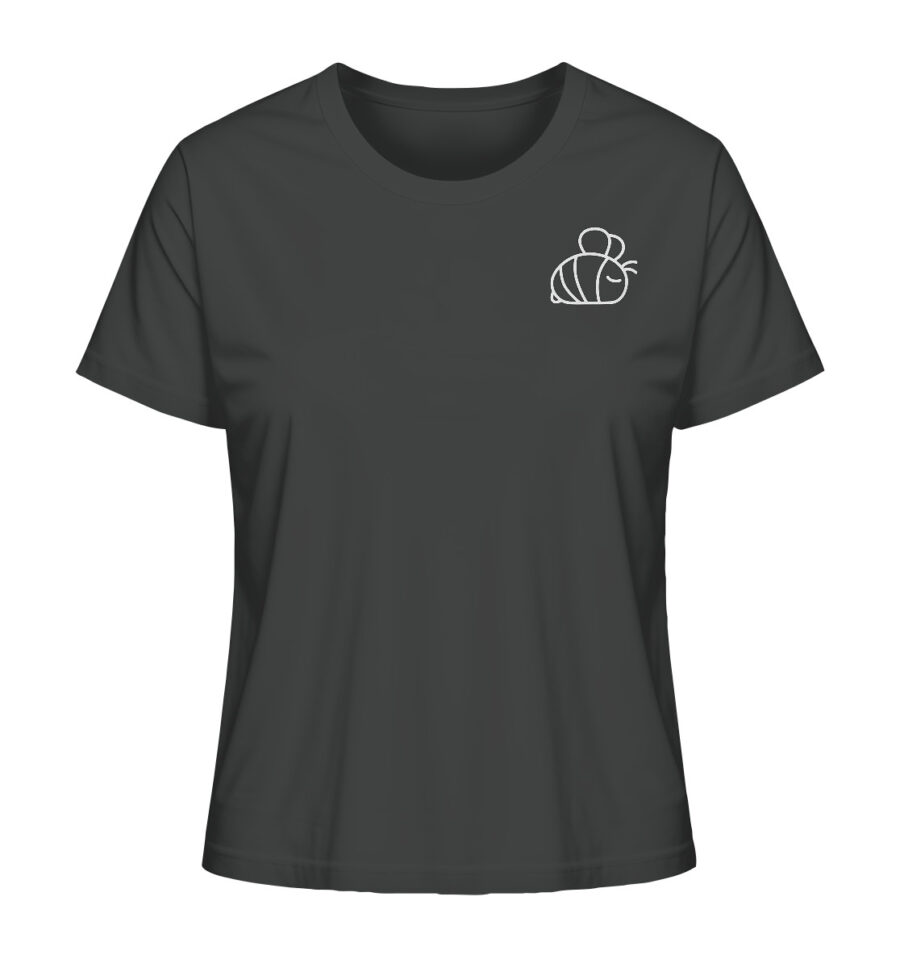 Bee Ladies Organic Shirt Anthracite