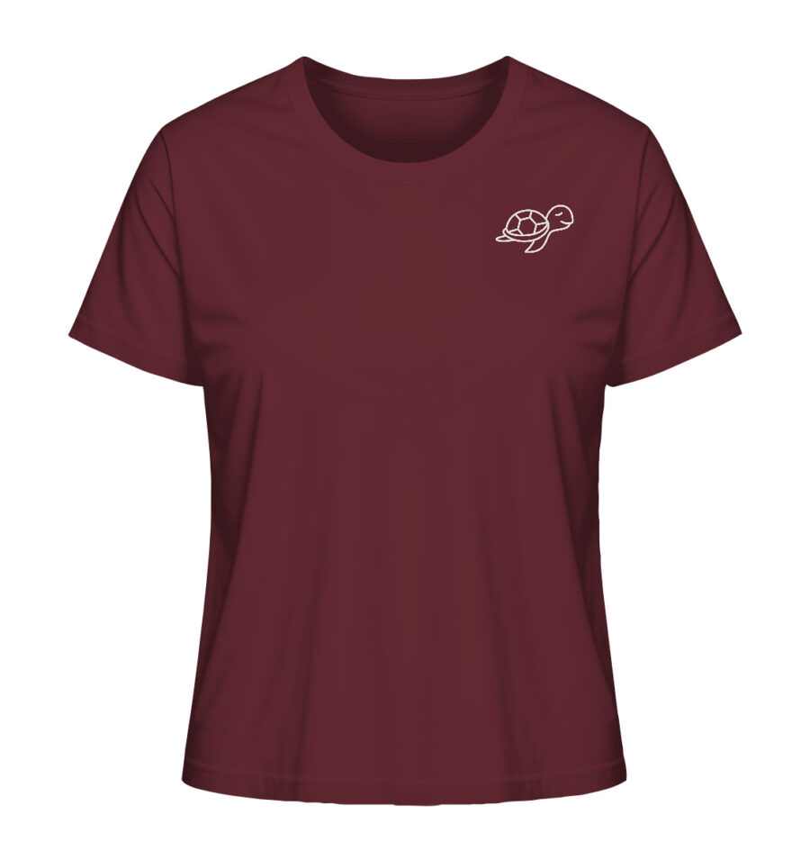 Turtle Ladies Organic Shirt Burgundy