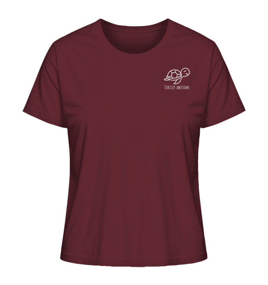 Turtle Ladies Organic Shirt Burgundy