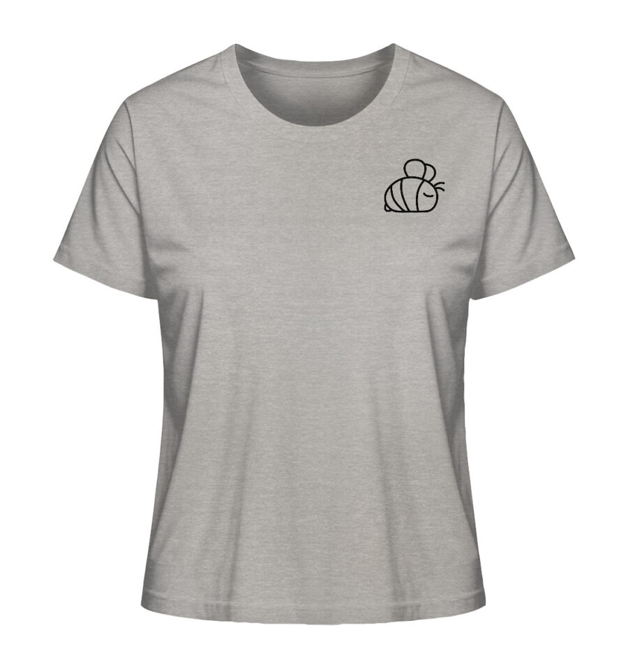 Bee Ladies Organic Shirt Heather Grey