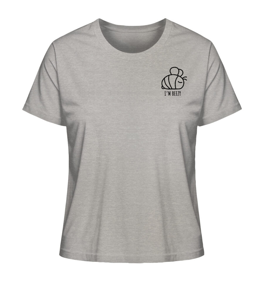 Bee Ladies Organic Shirt Heather Grey