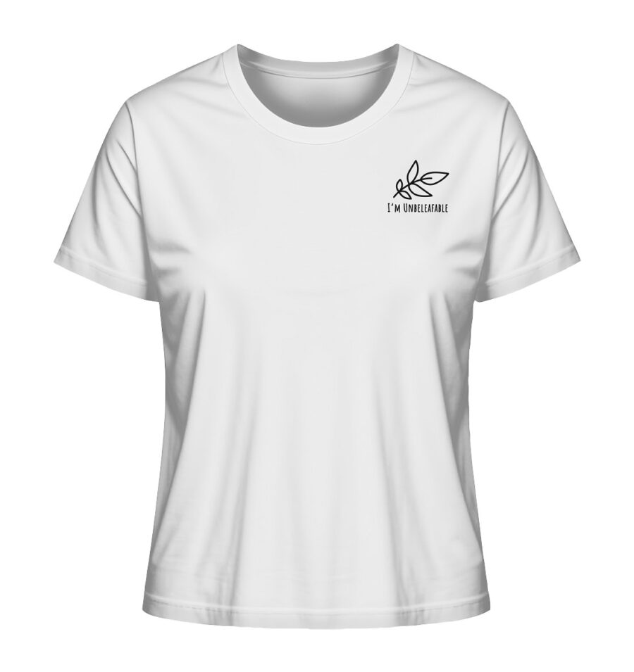 Unbeleafable Ladies Organic Shirt White